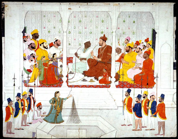 Maharaja Sansar Chandra holding court
